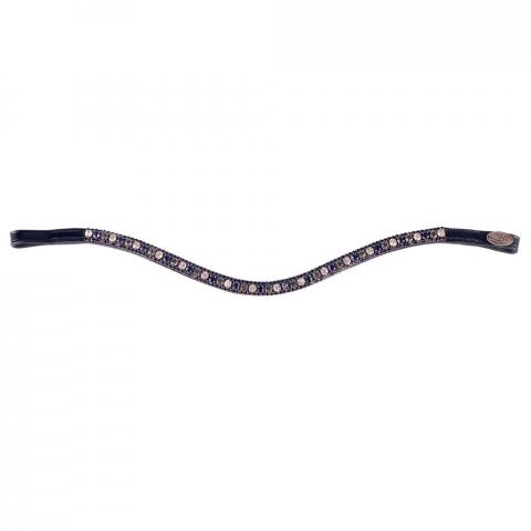 Naczółek QHP Sevilla Black/Navy, czarny