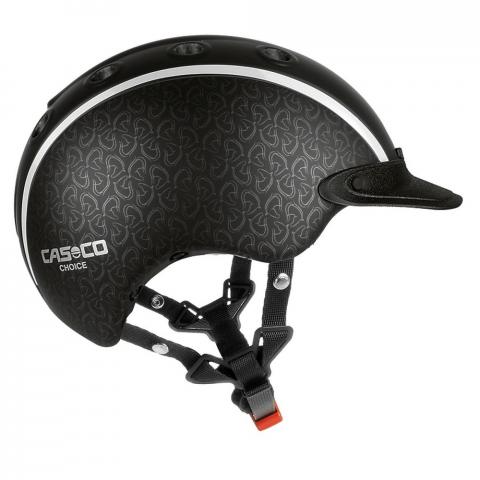 Kask Casco Choice czarny z główkami koni