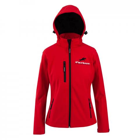 Kurtka damska jesień/zima PARKUR Softshell czerwona