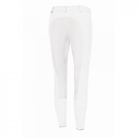 Bryczesy damskie Pikeur Lucinda Grip Full Patches White, białe