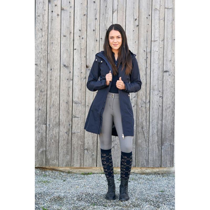 Płaszcz przeciwdeszczowy damski Covalliero granatowy