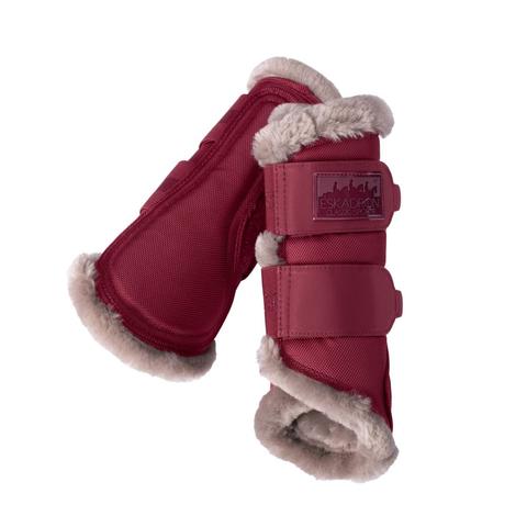Ochraniacze z futerkiem Eskadron Classic Sports FauxFur Rustic Red, bordowe 2021