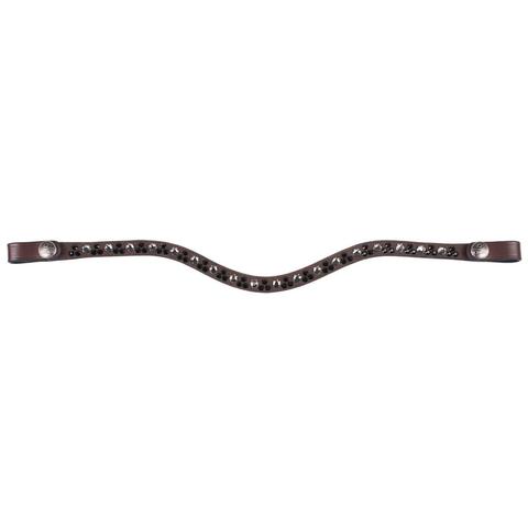 Naczółek QHP Eldorado Brown/Elegant, brązowy/czarny