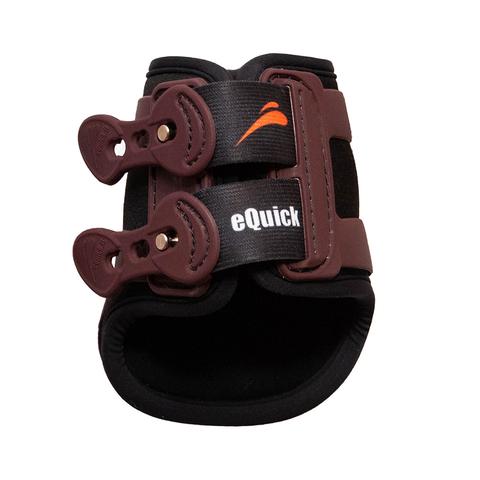 Ochraniacze eQuick eShock FluidGel Legend tył brązowe z czarnym żelem