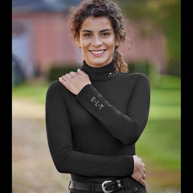 Bluzka damska z golfem Waldhausen Madison czarna