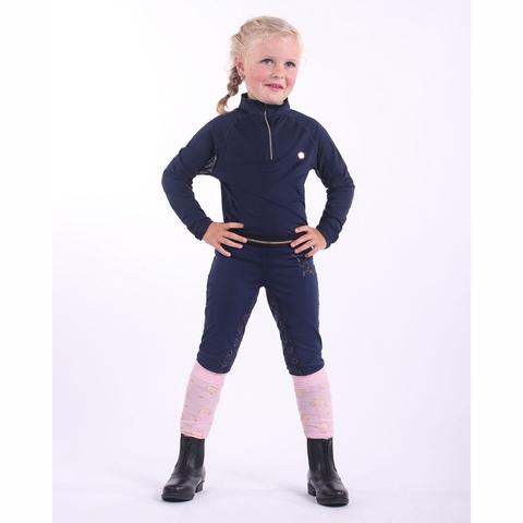 Legginsy młodzieżowe QHP Rosa Navy, granatowe