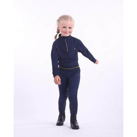 Legginsy młodzieżowe QHP Rosa Navy, granatowe