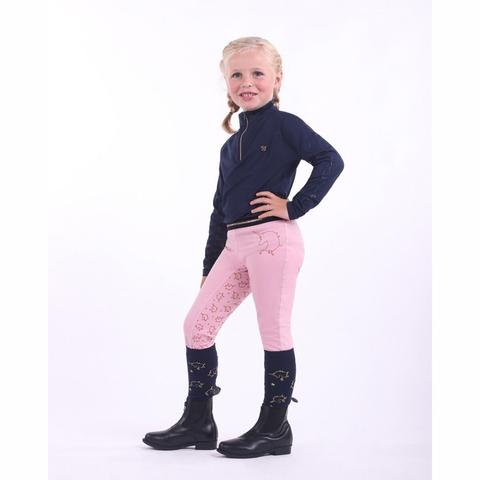 Legginsy młodzieżowe QHP Powder Pink, różowe