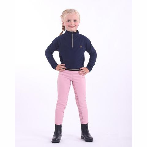 Legginsy młodzieżowe QHP Powder Pink, różowe