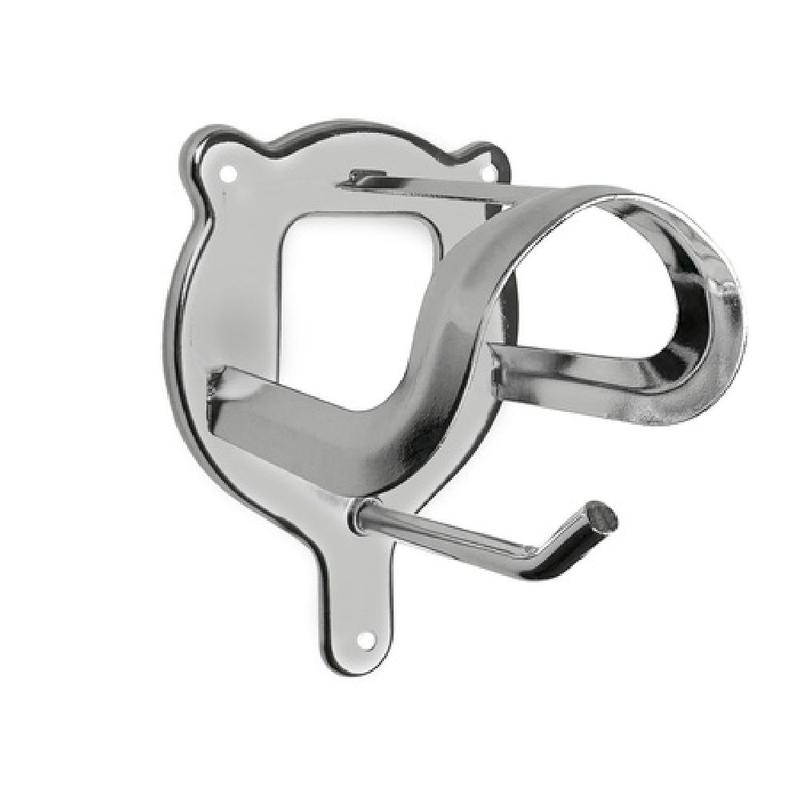 Wieszak na ogłowie York metalowy srebrny