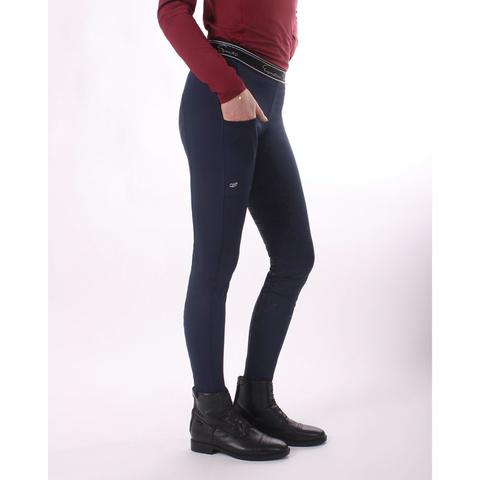 Legginsy QHP Eden z silikonem navy, granatowe