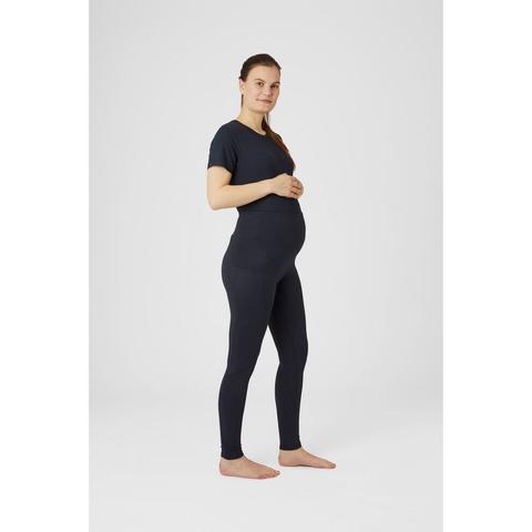 Legginsy damskie ciążowe z silikonem Horze Ginny z pełnym lejem granatowe