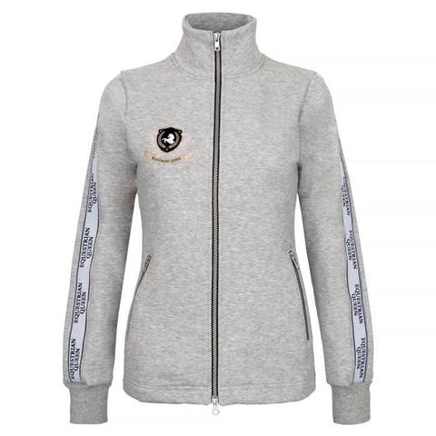 Bluza z kapturem młodzieżowa Equestrian Queen Harper szara