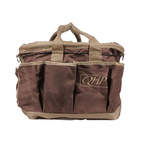 Torba na akcesoria QHP brązowo-beżowa