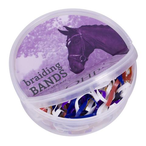 Gumki do grzywy QHP silikonowe kolorowe - pudełko