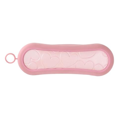 Szczotka do łba QHP Lyvia różowa w serduszka