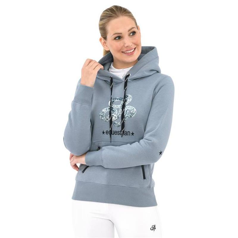Bluza z kapturem Spooks Awa Hoody Sequin Dusty Blue, niebieska