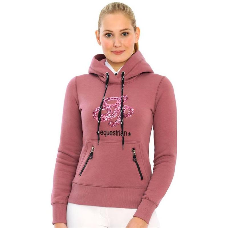 Bluza z kapturem Spooks Awa Hoody Sequin Dark Rose, różowa