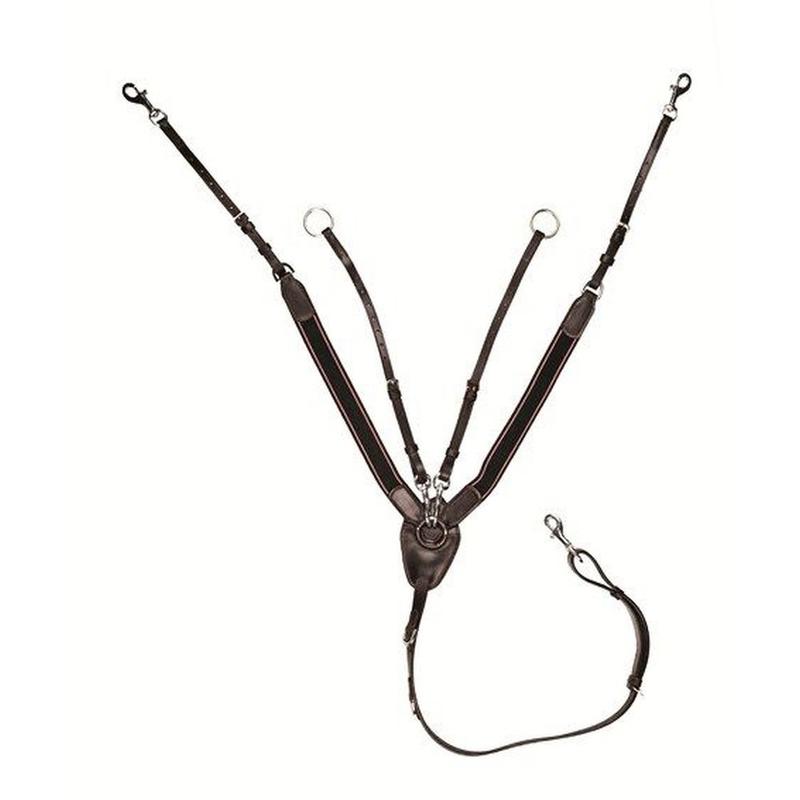 Napierśnik HKM z szerokimi gumami brązowy