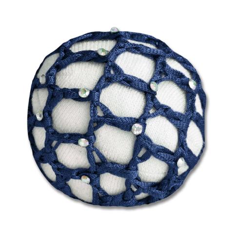 Siatka na włosy Waldhausen z kryształkami granatowa