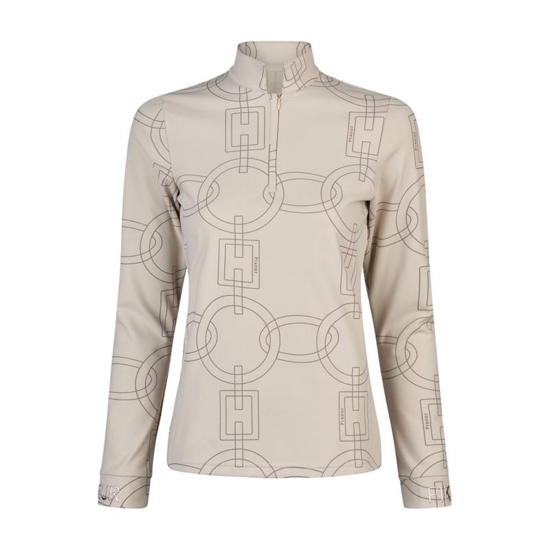 Bluzka damska Pikeur Zip Shirt Selection Pale Grey, beżowa 2025/2026