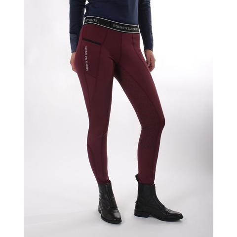 Legginsy damskie QHP Skye Porto bordowe