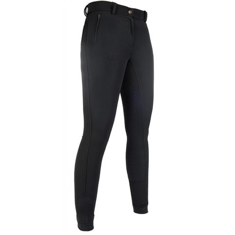 Bryczesy damskie z silikonem HKM Oregon czarne