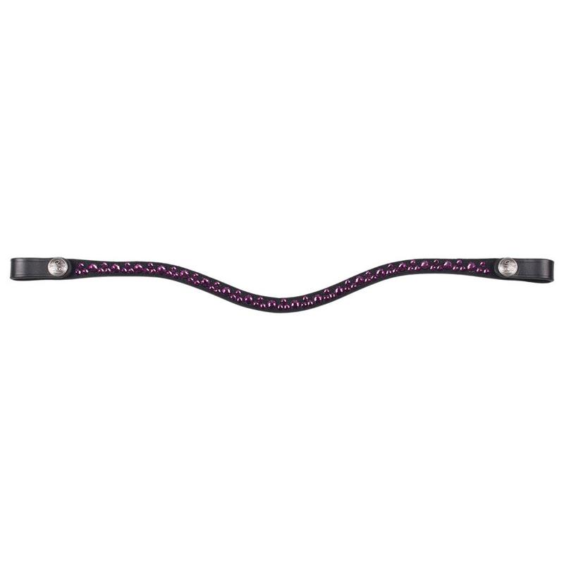 Naczółek QHP Eldorado Black/Berry,czarno-bordowy