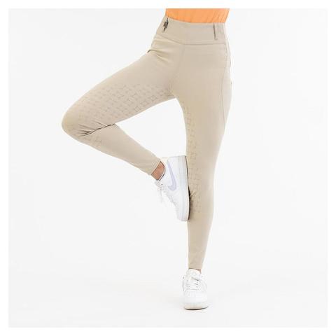 Legginsy damskie Anky Circling z silikonowym lejem beżowe