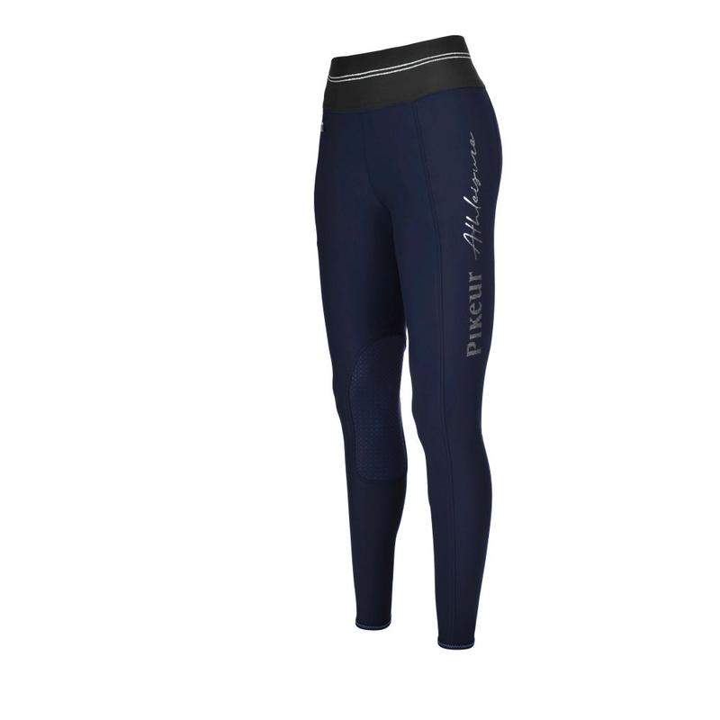 Bryczesy damskie Pikeur Gia Grip Athleisure Dark Navy, granatowe