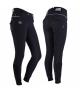 Bryczesy damskie QHP Softshell Ivy anti-slip full Black, czarne