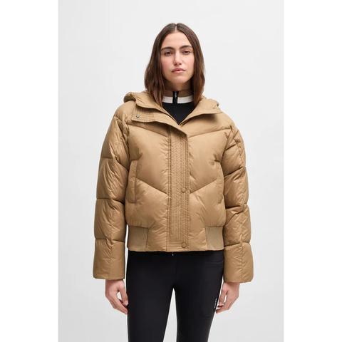 Kurtka damska zimowa Boss Equestrian Marsha Bomber Camel, karmelowa