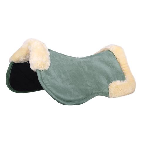 Podkładka z futerkiem pod siodło QHP Ontario Memory Foam oliwkowa