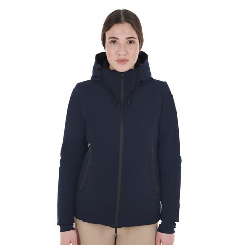 Kurtka zimowa damska Equestro Puffer Navy Blazer, granatowa